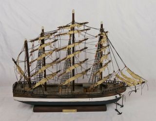 Vintage Wooden Model Of 19th Century British Clipper Ship