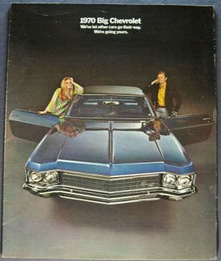 1970 Chevrolet Brochure Impala Ss Caprice Bel Air Biscayne 70