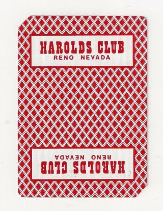 Poker Size Deck Playing Cards From Harolds Club (or Bust),  Reno,  Nevada,  1987