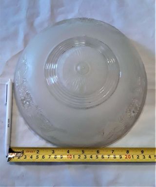 Vintage Ceiling Light Fixture Shade Glass Dome Antique 3 Hole Art Deco 10 "
