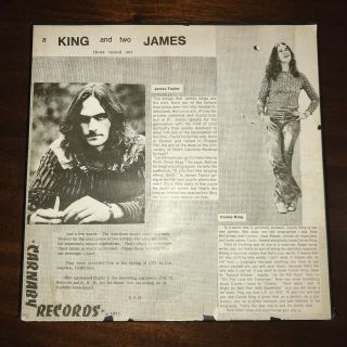 Carole King / James Taylor - A King And Two James 3lp - Box Set - With Insert