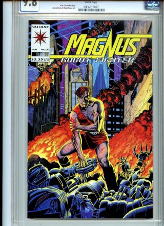 Magnus Robot Fighter 21 Cgc 9.  8 White Pages 1993 Valiant