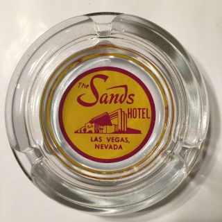 Vintage The Sands Hotel Casino Las Vegas Nevada 4 " Glass Ashtray