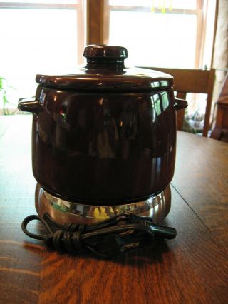 Vintage West Bend Electric Bean Pot With Heat - Rite Electric Base Model 3295