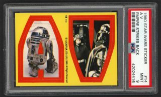 1980 Topps Star Wars Empire Strikes Back Sticker 14,  Av Psa 9 - Pop 3