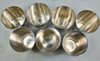Vintage WMF Silver Plated Set of 7 Julep Cups (MOH) 3