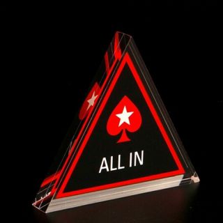 All In Button Triangle Acrylic Pokerstars Poker Cards Guard Poker Accessories