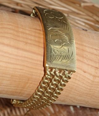 Vintage Zales 18k Gold Mens Curb Link Indetification Bracelet 64.  8 Grams - Italy