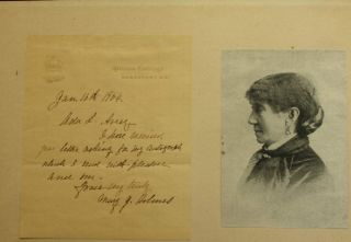 Mary Jane Holmes Autograph