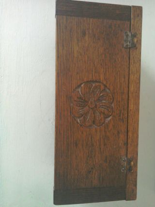 Antique little apprentice piece of a oak coffer 2