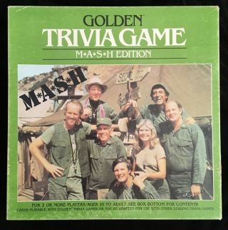 Vintage Fun Tv 1984 Golden Mash Trivia Game 4154 - Complete Set