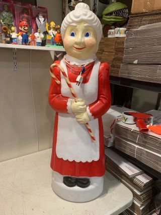 Vintage Union Mrs Claus Christmas Blow Mold 40 " Tall Don Featherstone W Cord