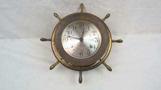 Vintage Seth Thomas Helmsman Ships Bell Clock Model 1008 - 001