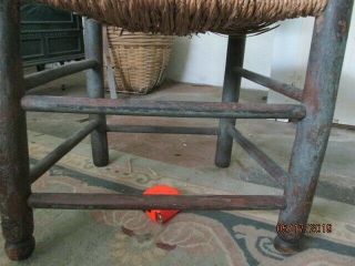 Antique Shaker ladder back early 1800s chair with layers of milk paint 2