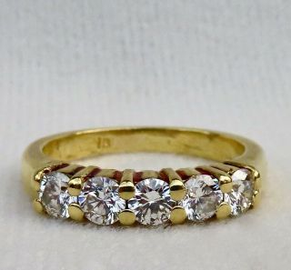 Classic.  90 Ct.  Brilliant Cut Diamond 18k Gold Wedding Anniversary Band Ring