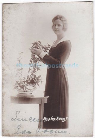 American Stage Actress And Dancer Ida Adams.  Signed Postcard
