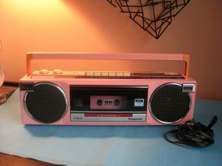 Vintage Panasonic Rx - Fm15 Cassette Boombox Am Fm Pink