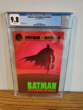 Batman: Last Knight On Earth 1 - Cgc 9.  8 - (2019) Dc White Pages - Capullo Cover