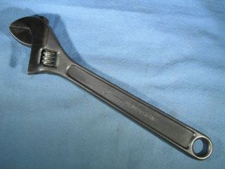 Vintage Armstrong 10 " Adjustable Wrench Black Oxide Finish Usa Tool