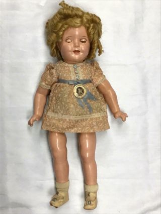 Vintage 18 " Ideal Composition - Shirley Temple Doll,  Needs Tlc