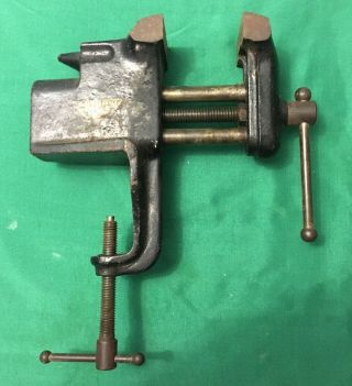 Antique Millers Falls Bench Vise & Anvil • Machinist Blacksmith Tools ☆usa