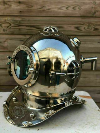 Antique Diving Divers Helmet Anchor Engineering US Navy Deep Sea Divers 18 