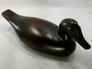 Handmade Vintage Large Duck Decoy Solid Wood Swimming M - 1 - 1