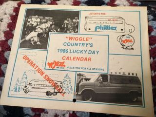 Vintage 1986 Wygl/wiggle 1240 Am Radio Calendar - Selinsgrove,  Pa