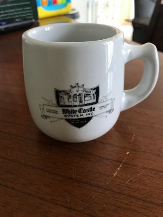 Vintage White Castle Mug Heavy Coffee Cup Retro Diner