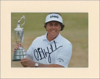 Phil Mickelson Pga Tour Golf Authentic Signed Mounted Autograph Photo