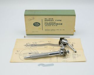 Doriot Type Ball Bearing Handpiece No.  30 M Buffalo Dental Vintage Drill