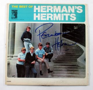 Peter Noone Signed Lp Record Album The Best Of Herman 