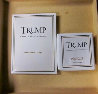 Trump Soap/ Shower Cap,  From Atlantic City Hotel