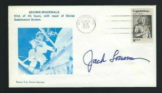 Jack Lousma Signed Cover Nasa Skylab Astronaut Space Exploration