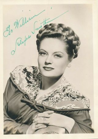 Alexis Smith - Vintage Signed Sepia Matte Finish Photograph