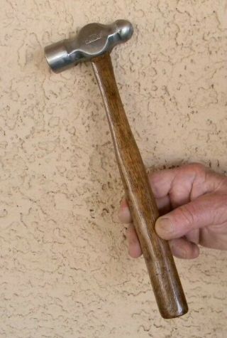 Vtg Plumb 12 Oz Ball Peen Machinist Gunsmith Mechanic Hammer Made Usa
