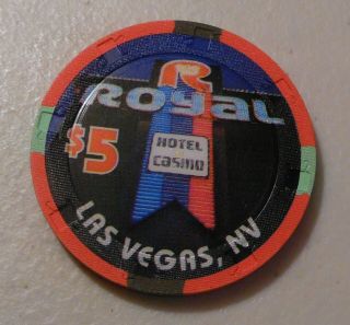 $5.  Royal Hotel Casino Chip Las Vegas Nevada Uncirculated