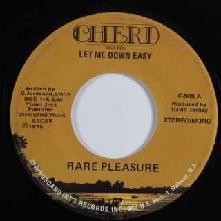 70s Disco Soul 45 Rare Pleasure Let Me Down Easy Cheri Vg,  Hear
