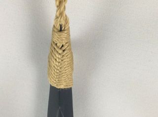 Hawaiian Fishhook Necklace Carved From Buffalo Horn 2“ Tall With Adjustable Cord 3