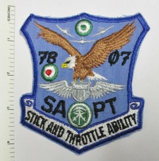 Saudi Arabia Air Force Usaf Pilot Training Class 78 - 07 Patch Vintage