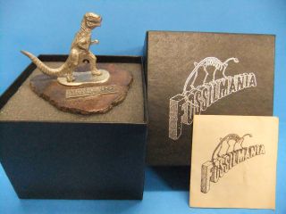 Fossilmania Tyrannosaurus Fossilized Dinosaur Bone Pewter Figure Boxed