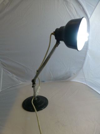 Vintage Industrial Work Lamp Machinist Engineer Factory Desk Anglepoise Type