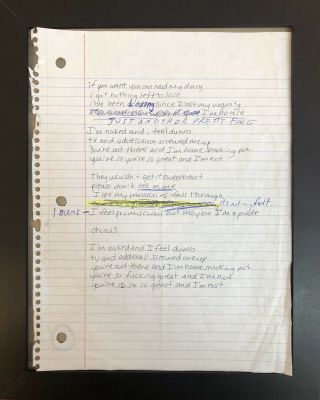 DADDY ISSUES HANDWRITTEN LYRIC SHEET,  SIGNED TEST PRESSING,  MORE 2