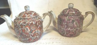 2 Vintage Royal Paisley Mini Tea Pots 2288