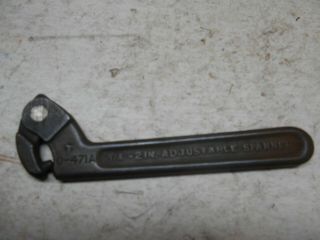 Vintage Jh Williams 3/4 " - 2 " Adjustable Spanner Wrench Tools