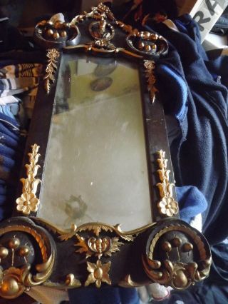 Large Wooden Carved Regency Style Mirror