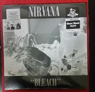 Nirvana Bleach Clear/black Swirl Newbury Comics 2 Vinyl Deluxe Numbered