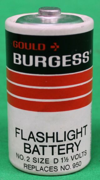Vintage Gould Burgess D Cell Flashlight Battery