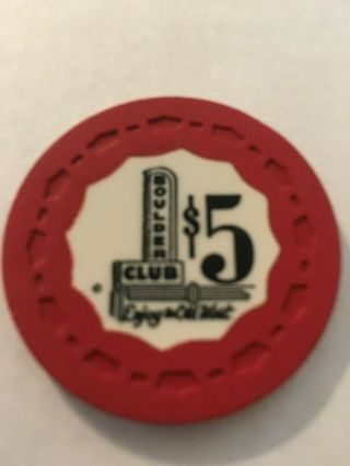 Boulder Club $5 Casino Chip Las Vegas Nv