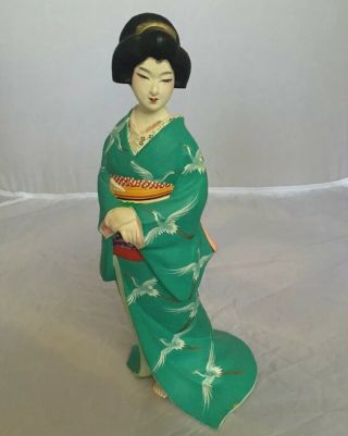 Vintage HAKATA Mimosu Doll • Japanese • Geisha Woman in Kimono Mid 50’s Fukoaka 2
